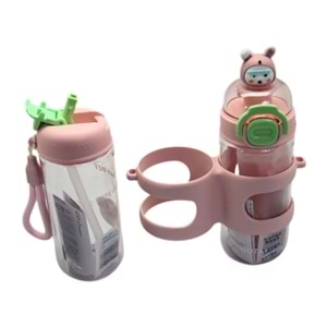 Çift Gözlü 900ml Tritan Matara Pembe