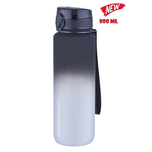 800ml -Yeni Ebat-çift Renk Motivasyon Tritan Su Matarası Softtouch Ff Collection