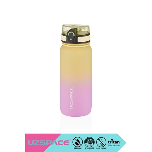 Uzspace 650 Ml Gradient Renk Softtouch Tritan Su Matarası Yellow Violet