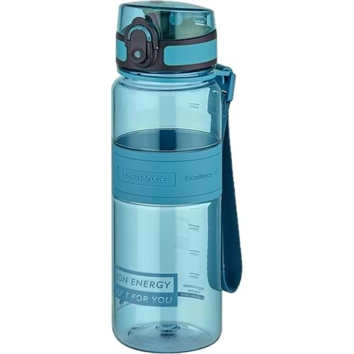 Uzspace 500 ml Orta Boy Silikon Gövde Tritan Su Matarası
