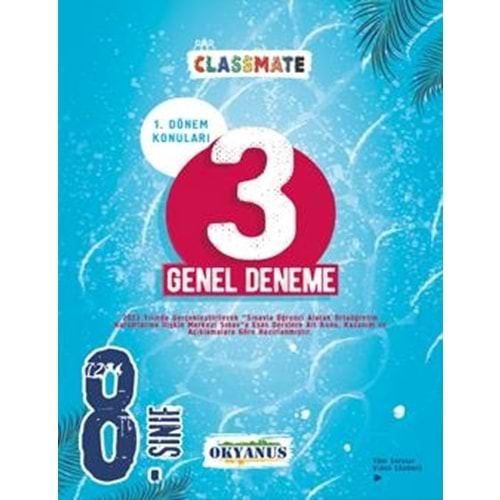 Okyanus 8.Sınıf Clasmate 1.Dönem 3 Genel Deneme