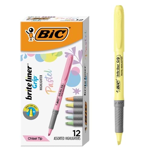 Bic Hıghlıghter Grip Pastel Krş 12 Li