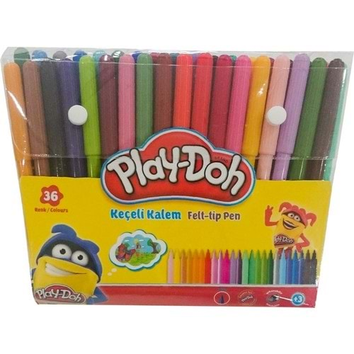 Play-Doh Keçeli Kalem 36 Renk Pvc 2Mm