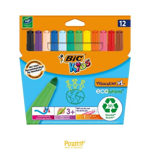 Bic Ecovisa Keçeli Kalem 12 Li Xl