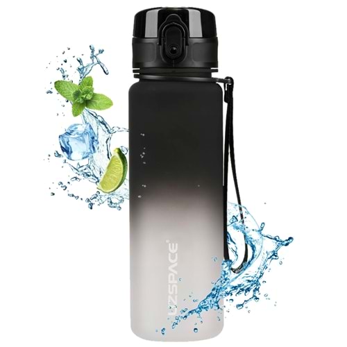 Uzspace 500 Ml Tiritan Matara 3026 Siyah Beyaz
