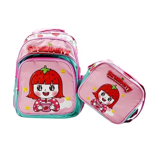 Sentor Snılk23-06K Strawberry Yeşil İlkokul Çantası