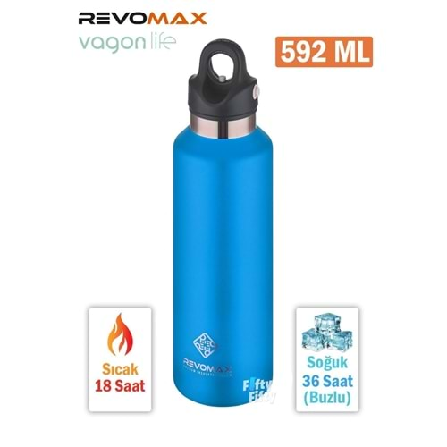 Rewomax 592 Ml Çelik Matara Jewelry Blue