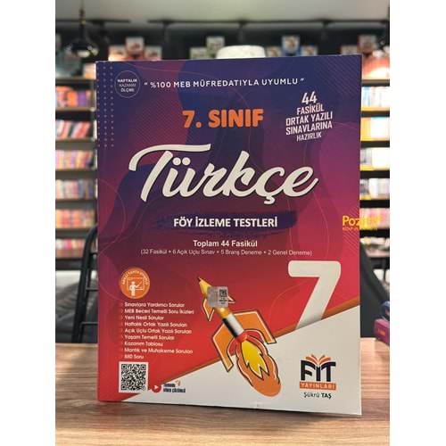 7. Sınıf Türkçe Föy İzleme Testleri 44 Fasikül Fit Yayınları