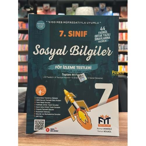 7. Sınıf Sosyal Bilgiler Föy İzleme Testleri 44 Fasikül Fit Yayınları