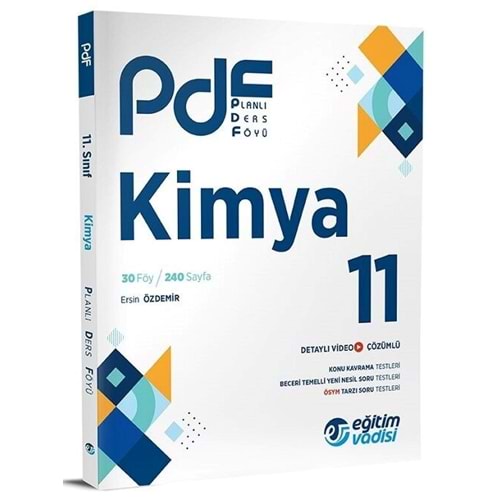 11.Sınıf Kimya PDF Planlı Ders Föyü Eğitim Vadisi