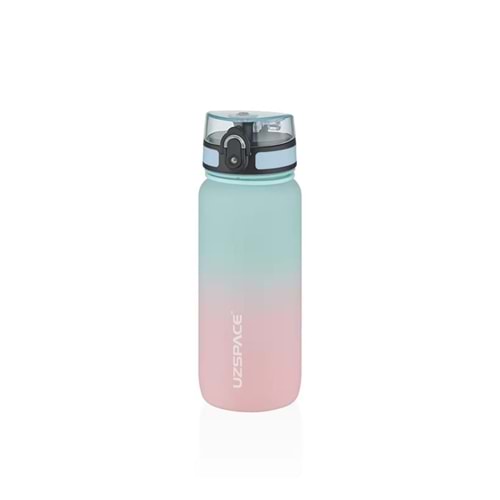 Uzspace 650ml Yeşil-Pembe Tritan Matara 3037-6