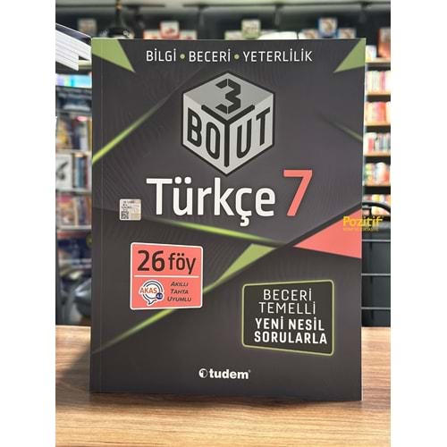 3. Sınıf Türkçe 3 Boyut Soru Bankası Tudem Yayınları