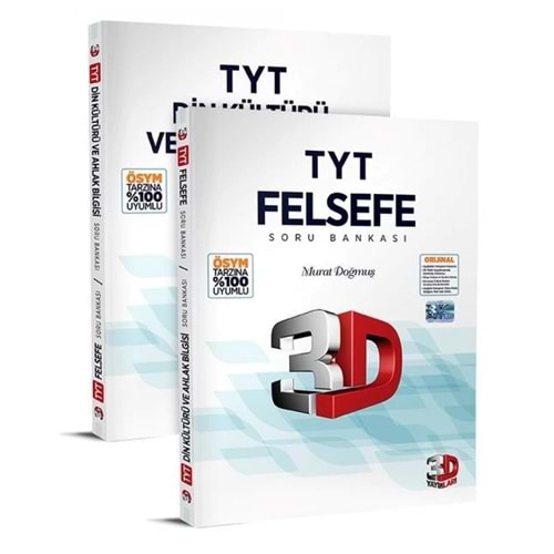 3D Yayınları TYT Din Kültürü Ve Ahlak Bilgisi Ve Felsefe Soru Bankası