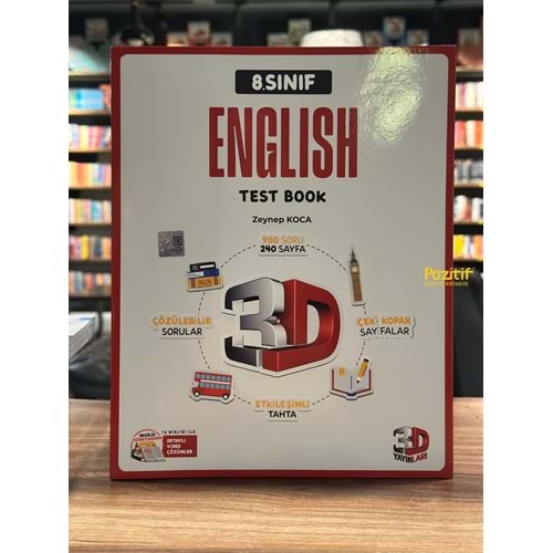3D yayınları 8. sınıf English Test Book