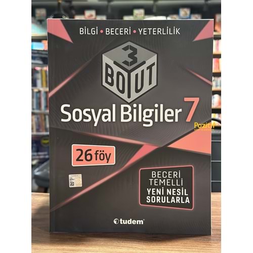 7.Sınıf Sosyal Bilgiler 3 Boyut Soru Bankası Tudem Yayınları