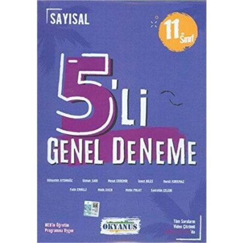 11.Sınıf Sayısal 5li Genel Deneme Okyanus Yayınları