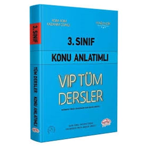3. Sınıf Vip Tüm Dersler Konu Anlatımlı Mavi Kitap Editör Yayınevi