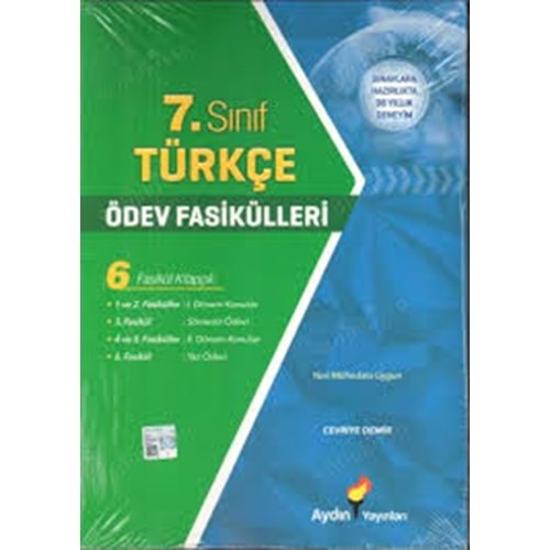 7. Sınıf Türkçe Ödev Fasikülleri Aydın Yayınları