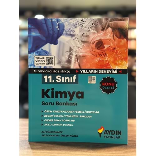 11. Sınıf Kimya Tamamı Video Çözümlü Soru Bankası Aydın Yayınları