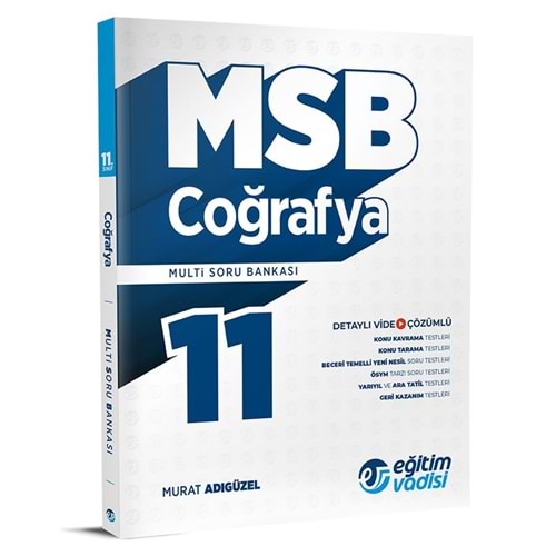 Eğitim Vadisi 11. Sınıf Coğrafya MSB Multi Soru Bankası / Eğitim Vadisi Yayınları