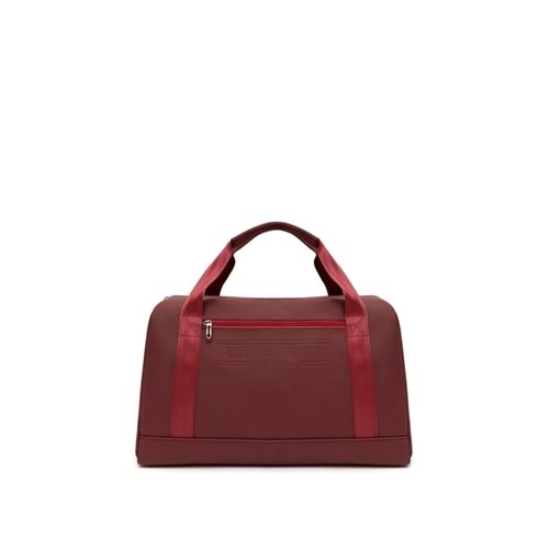U.S. Polo Assn. Duffle P.U Deri Kabartmalı Bordo Çanta Plduf22601