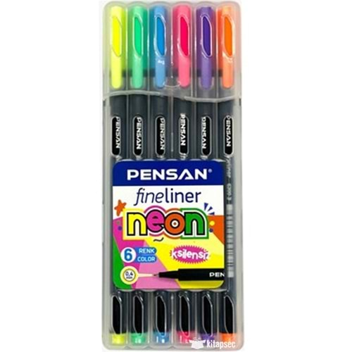 Pensan Fineliner 6 Neon Renk 0.4 Uç