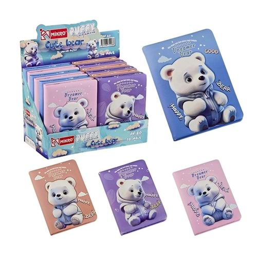 Mikro Puffy Pf-20 Cute Bear Gırl Not Defteri