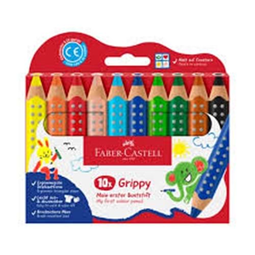 Faber-Castell Farbstiftetui 10+ Colour Grip Sort.