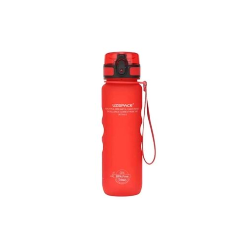 Uzspace 500ML Tutma Destekli Soft-Touch Tritan Su Matarası (Kırmızı) 1215
