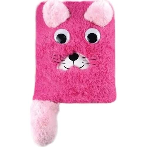 Peluş Hatıra Defteri Koyu Pembe