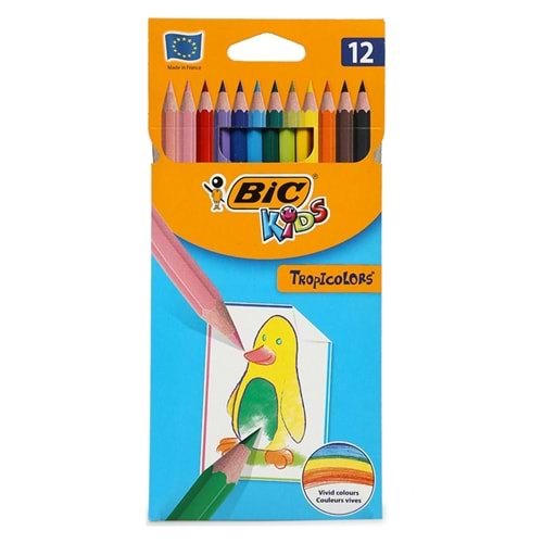 Bıc Tropıcolors Kuru Boya Kalemi 12 Li Kutu