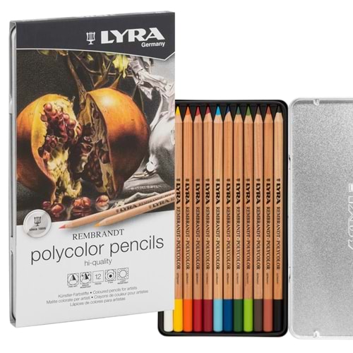 Lyra Rembrandt Polycolor Kuru Boya Kalemi 12 Renk Set