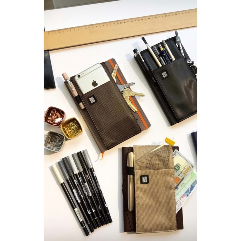 Mınbag Çok Amaçlı Defter Ve Ajanda Çantası Krem