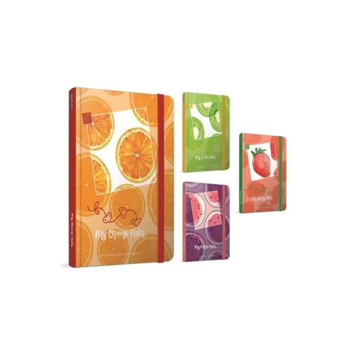 My Fruit Notes 9x14 cm 120 Yaprak Çizgili İplik Dikişli Sert Kapak Defter