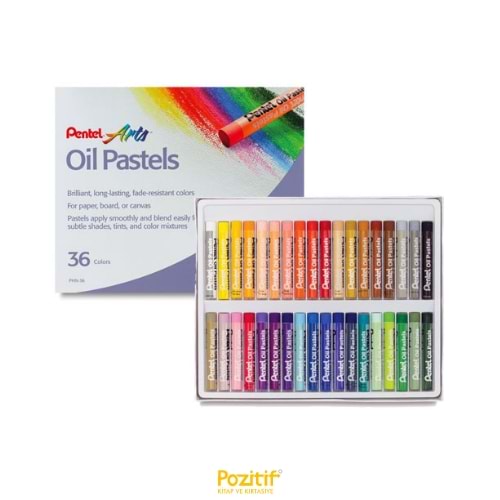 Pentel Yağlı Pastel 36 Renk