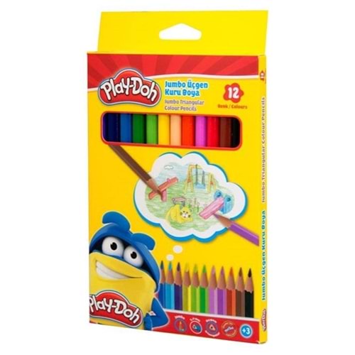 Play-Doh Kuruboya Jumbo Üçgen 12 Renk