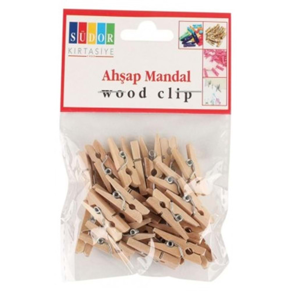 Südor Ahşap Mandal Büyük 3,5 Cm 20 Li Naturel