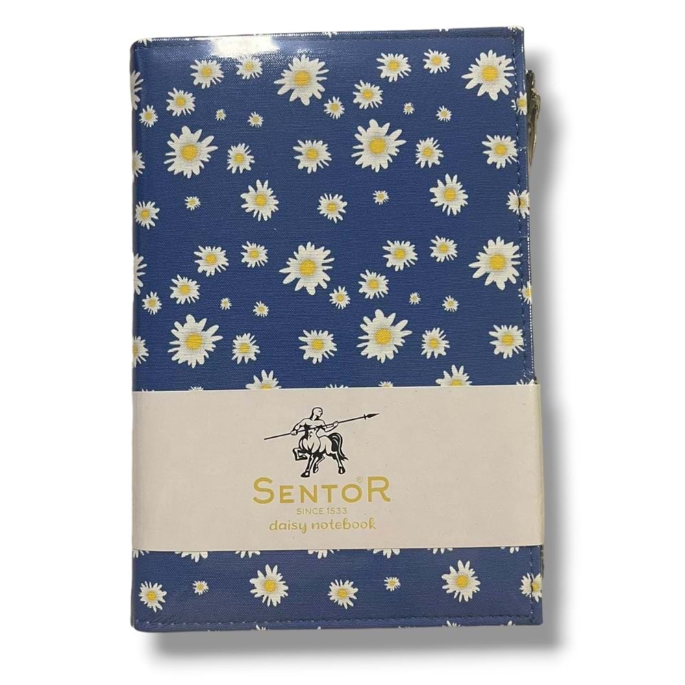 Sentor Sn-Ptfrd Papatya Desen Fermuarlı Defter