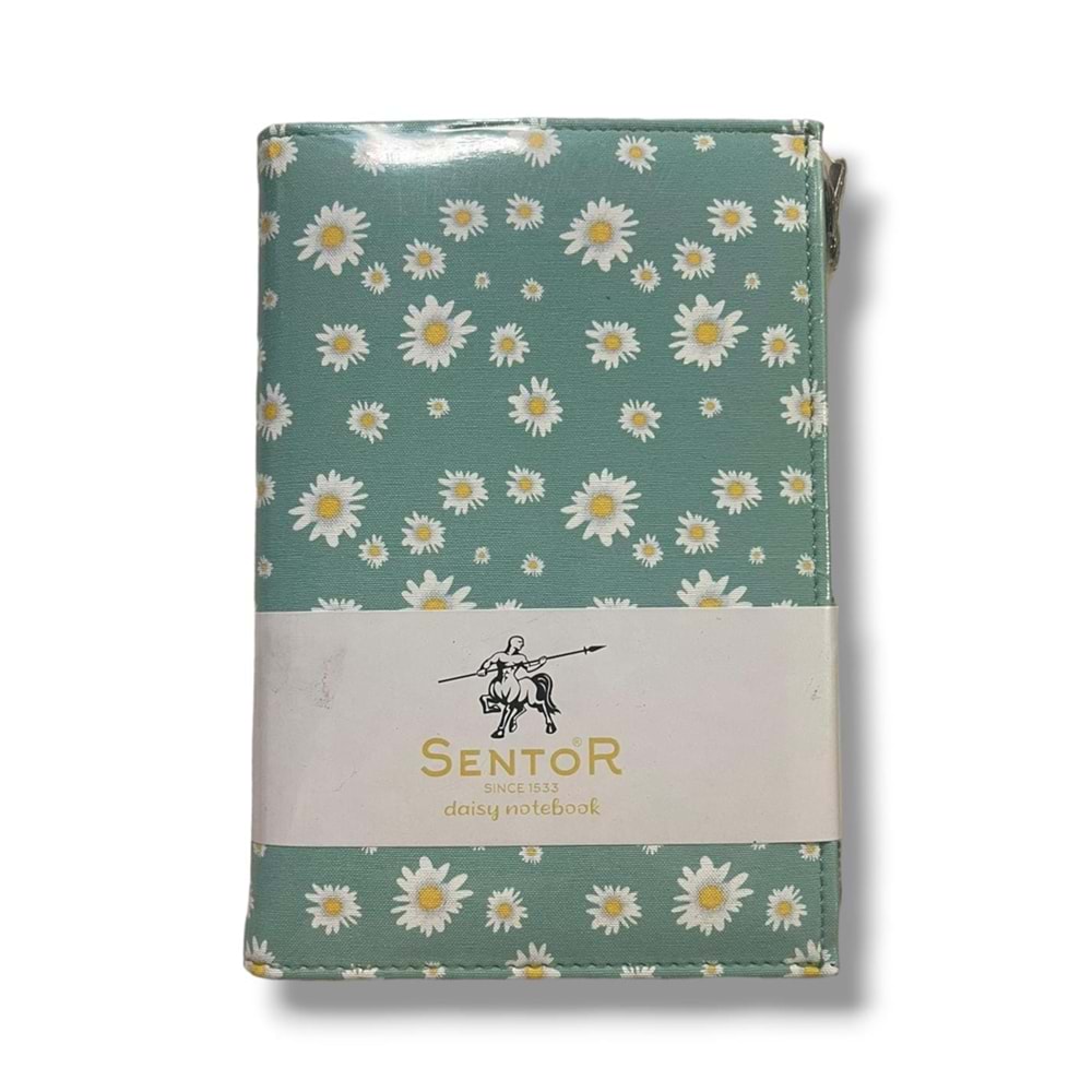 Sentor Sn-Ptfrd Papatya Desen Fermuarlı Defter