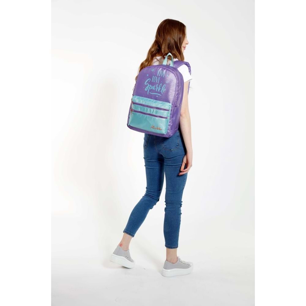 Kaukko Sparkle Sırt Çantası (Duble Koyu Lila) K1571