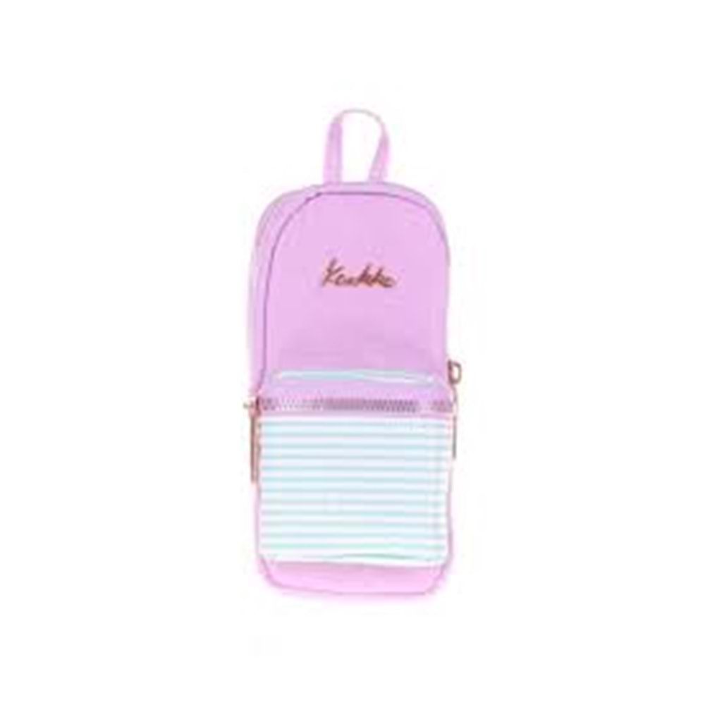 Kaukko Soft Floral Junior Bag Kalem Çantası Violet K2441