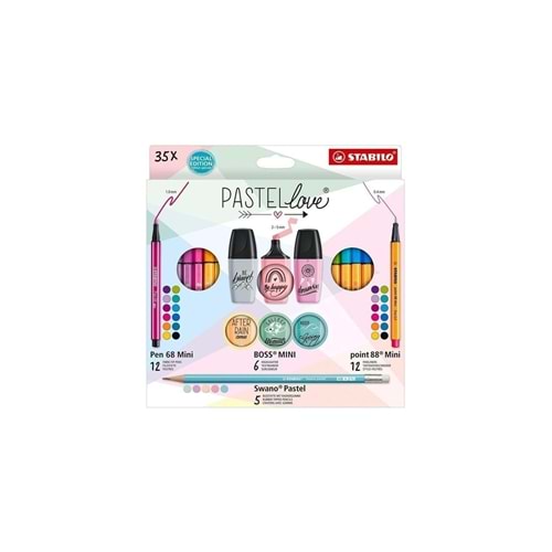 Stabilo Fosforlu Kalem Pastellove Mini Set 35,Li
