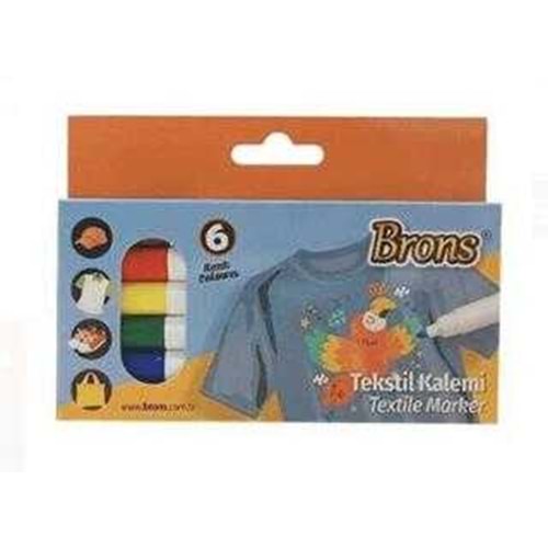 Brons Tekstil Marker 6 Lı Set