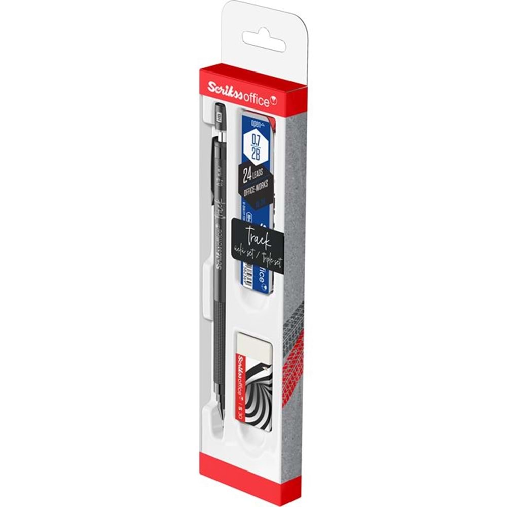 Track 3'lü Set Mekanik Kurşun Kalem 0.7 mm Gri