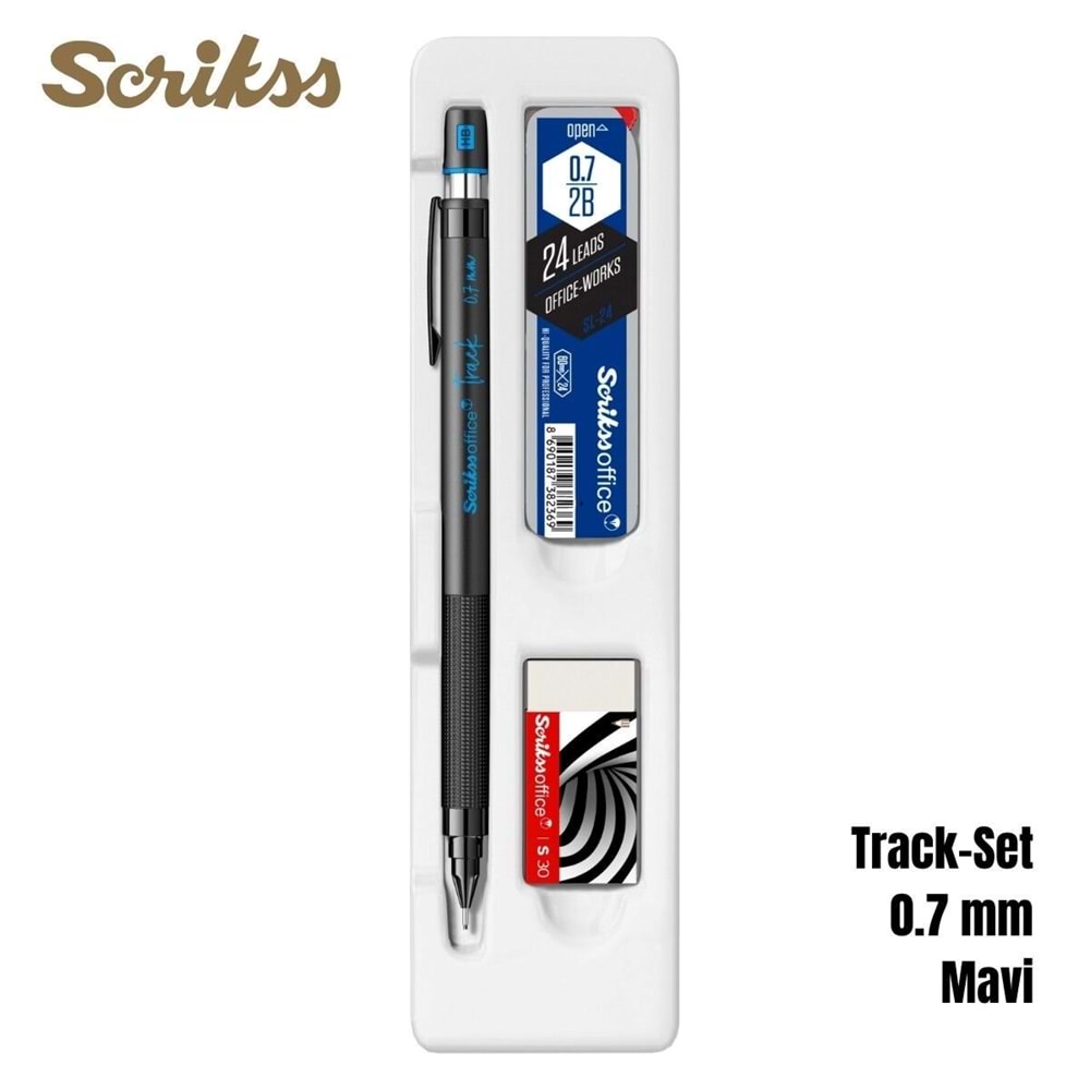 Track 3'lü Set Mekanik Kurşun Kalem 0.7 mm Mavi