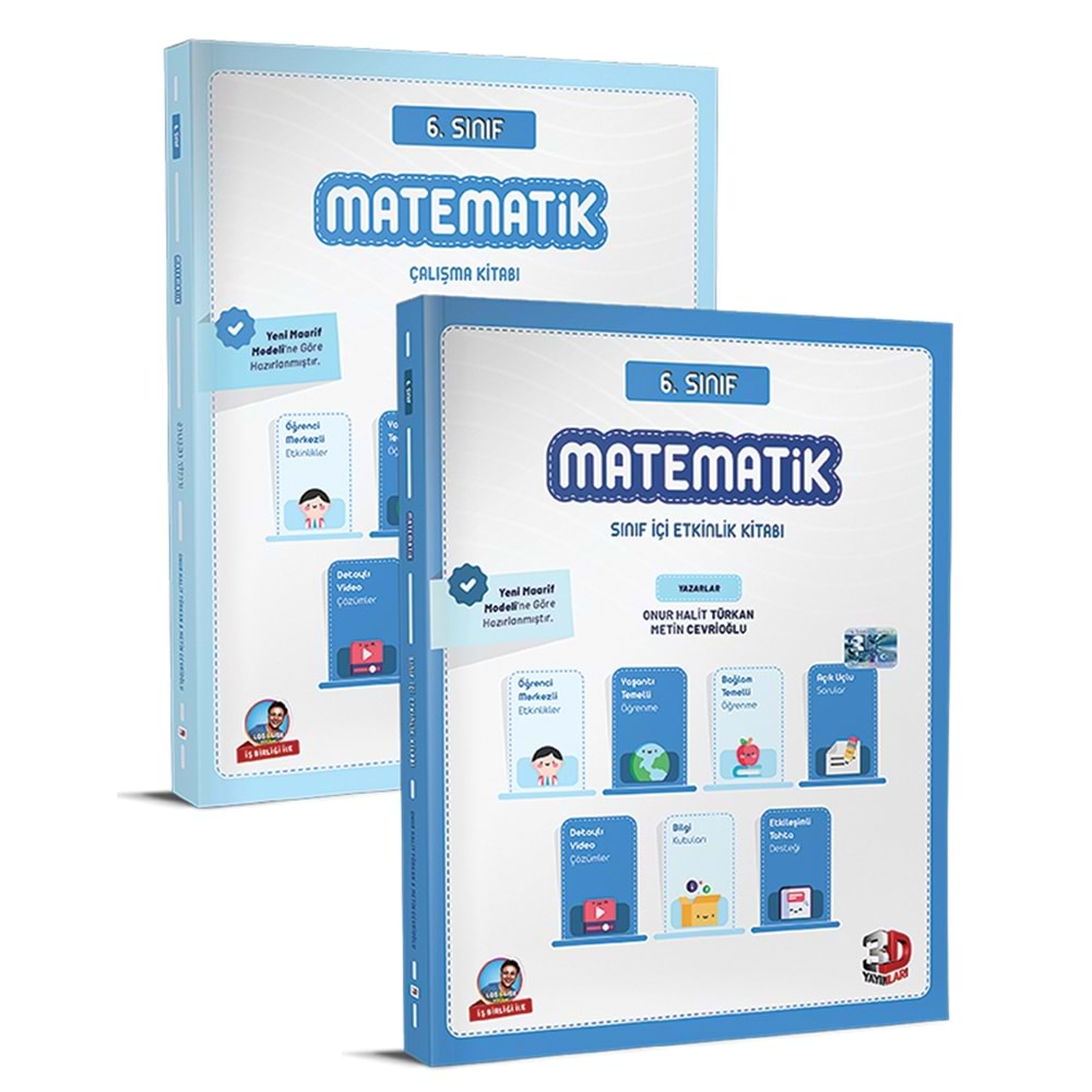 3D Yayınları 6. Sınıf Matematik Sınıf İçi Etkinlik Kitabı
