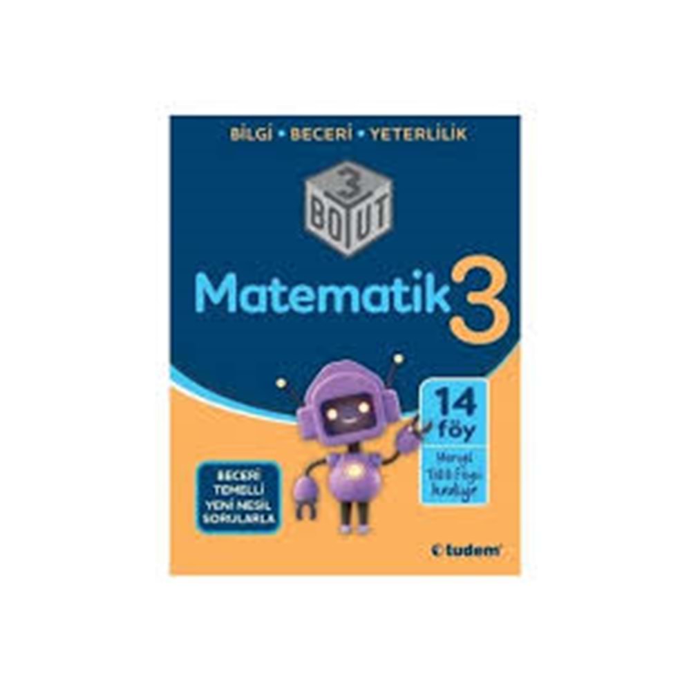 3. Sınıf Matematik 3 Boyut Soru Bankası Tudem Yayınları
