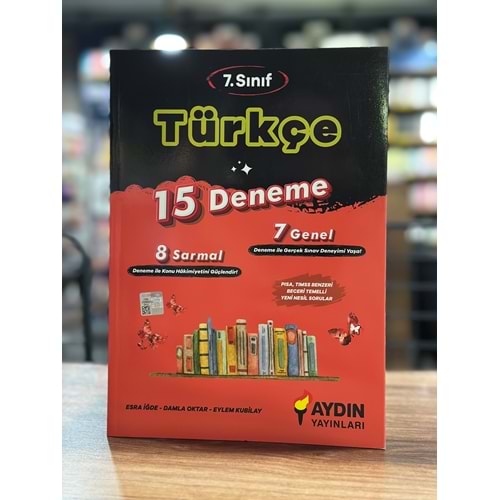 7.Sınıf Türkçe 15 Deneme Aydın Yayınları