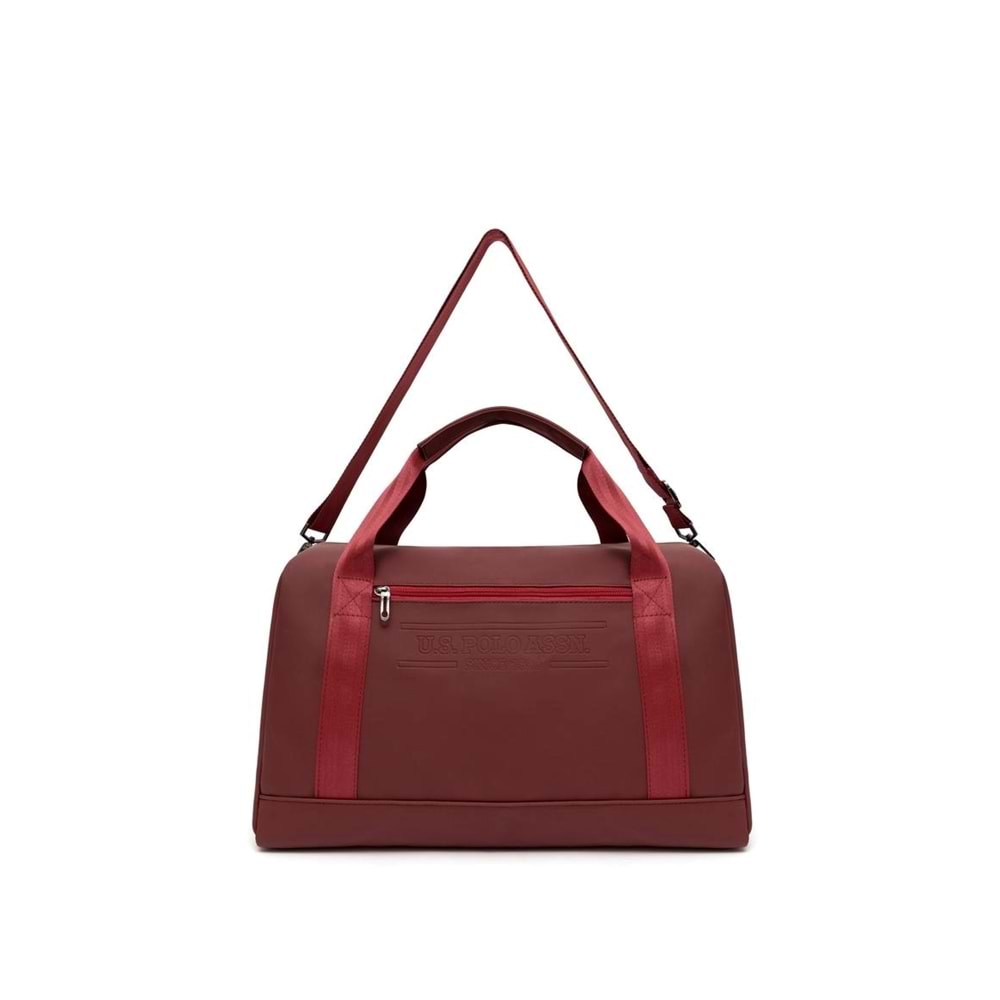 U.S. Polo Assn. Duffle P.U Deri Kabartmalı Bordo Çanta Plduf22601