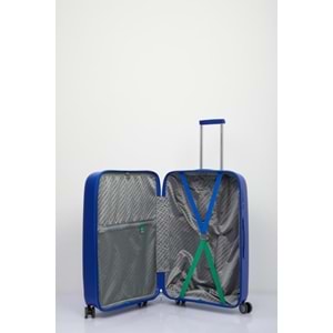 Benetton Trolley Valiz Mavi Orta Boy 14BNT1000-02-M